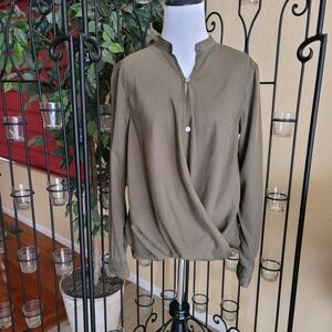 Blank NYC Khaki Blouse